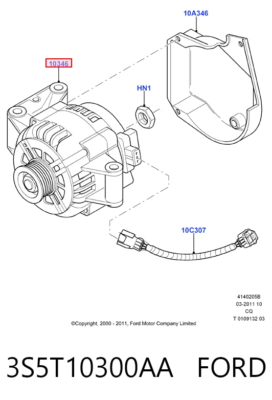 3S5T10300AA Ford Alternator