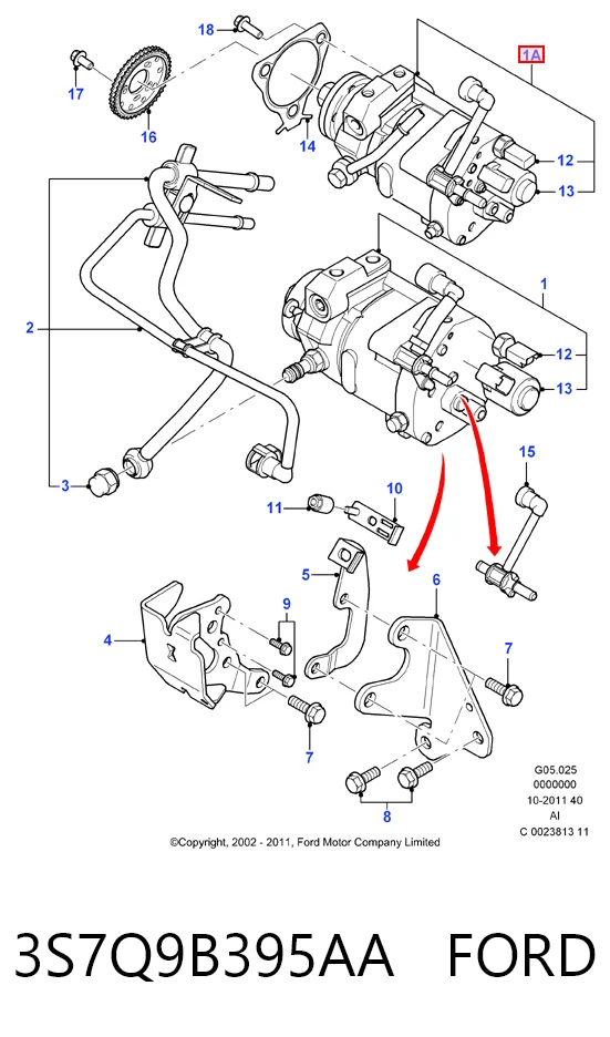 Pompa wtryskowa wysokiego ciśnienia do Ford Mondeo III B4Y