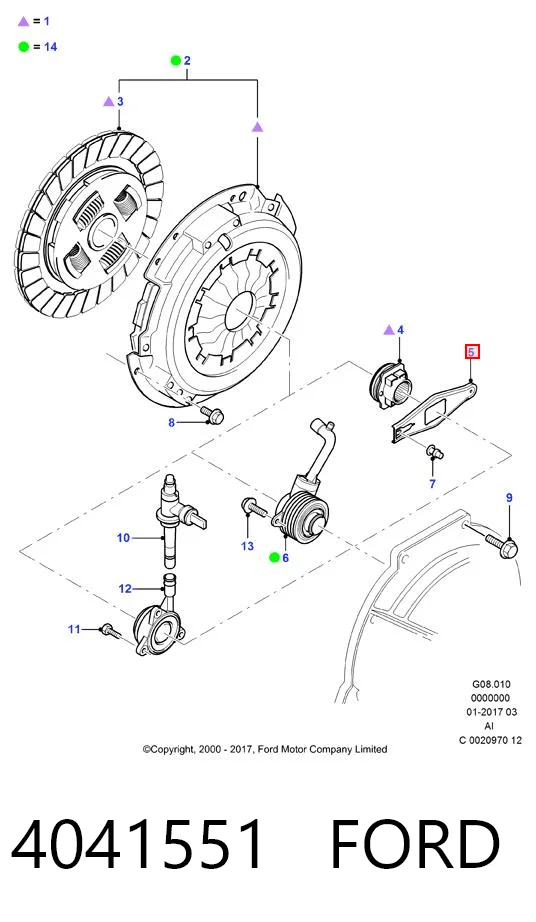 Widełki sprzęgła do Ford Transit V V184/5