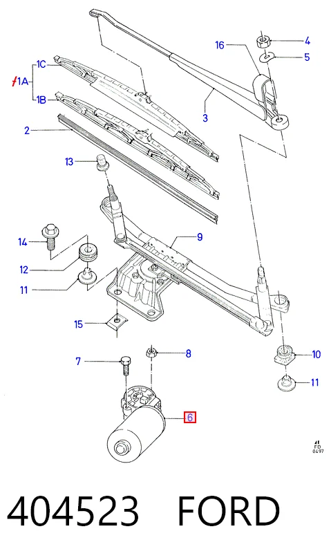 404523 Ford Silniczek wycieraczki szyby przedniej