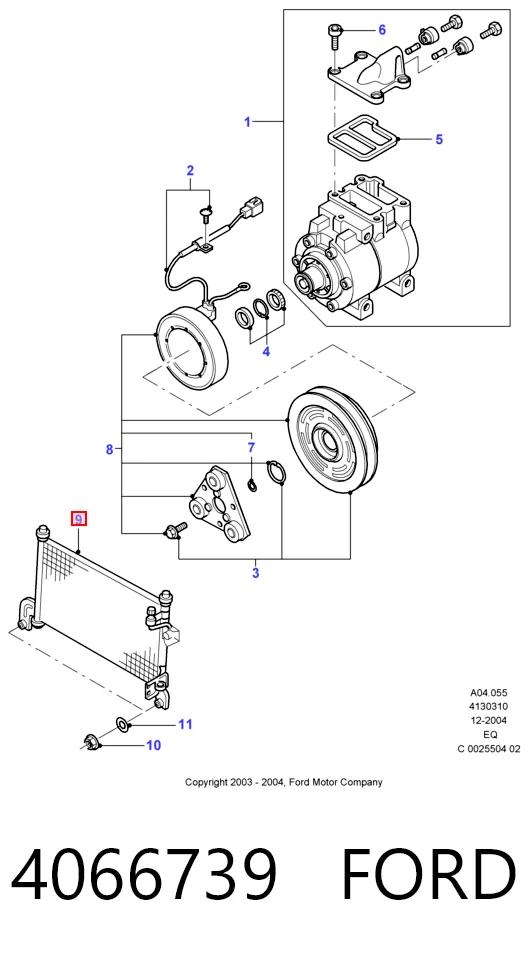 Chłodnica klimatyzacji Ford Ranger ulec poprawie (ER) (1999 - 2003) cena, od 118,15 USD