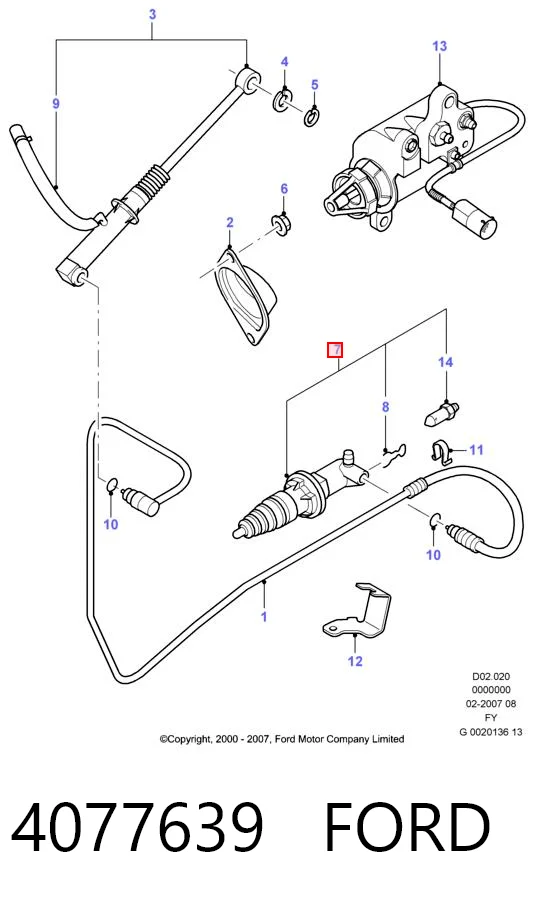 Do koszyka Cylinder roboczy sprzęgła Ford Transit V V184/5