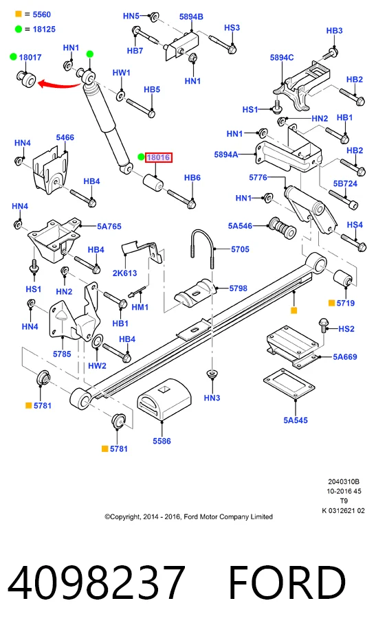 Silentblock amortyzatora tylnego Ford Transit V