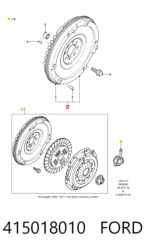 Koło zamachowe silnika Ford Transit V awangarda (V184/5) (2000 - 2006) cena, od 293,86 USD