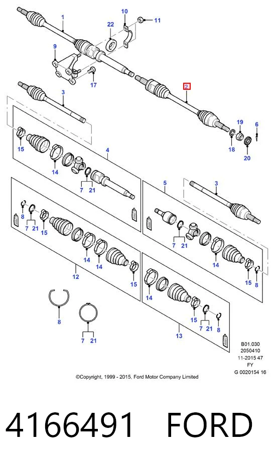  Półoś napędowa przednia lewa Ford Transit 5