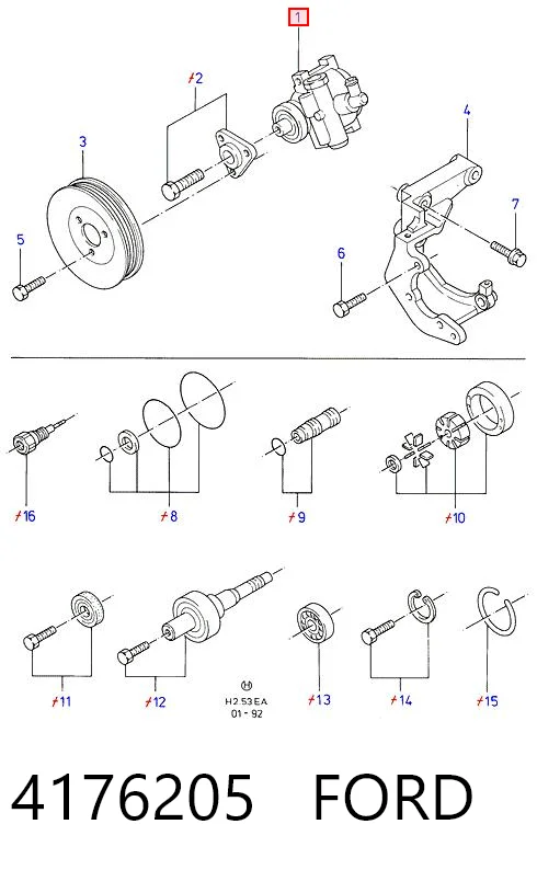Do koszyka Pompa wspomagania hydraulicznego kierownicy Ford Escort CLASSIC AAL, ABL