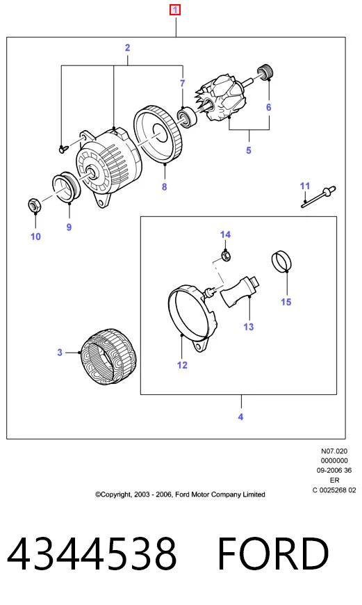 4344538 Ford Alternator