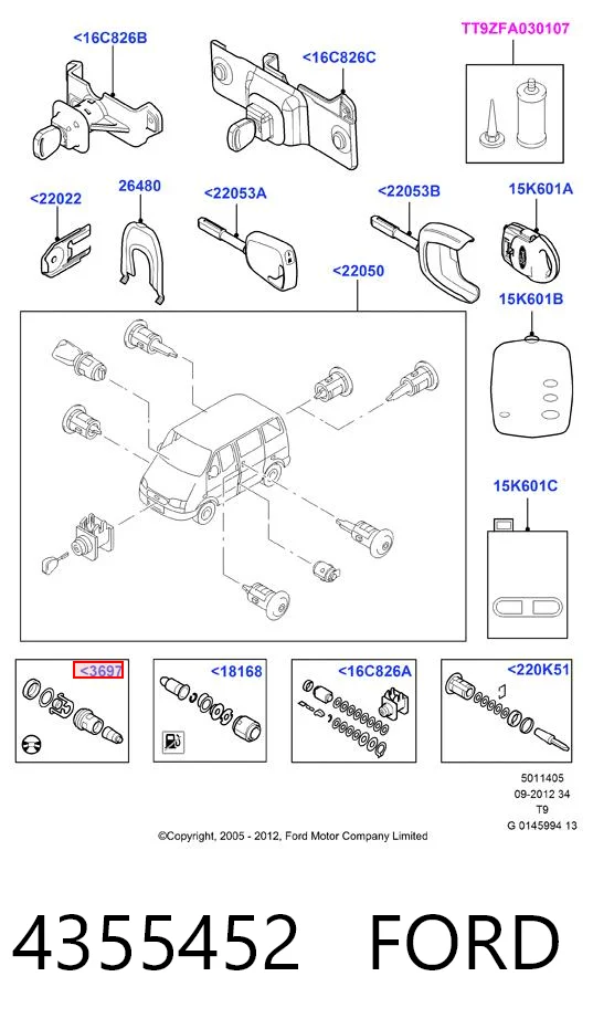  Wkładka stacyjki zapłonowej Ford Transit 6
