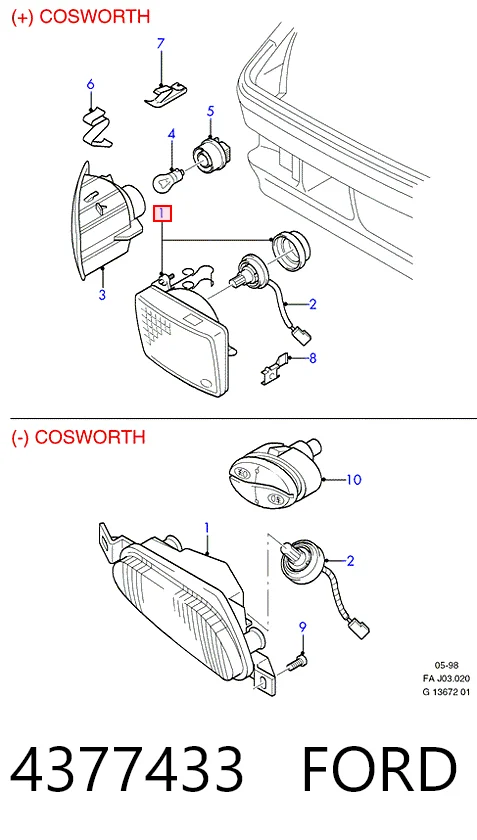 Lampa przeciwmgielna lewa Ford Transit V awangarda (V184/5) (2000 - 2006) cena, od 40,93 USD