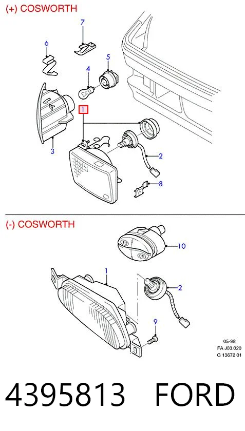 4395813 Ford Lampa przeciwmgielna prawa