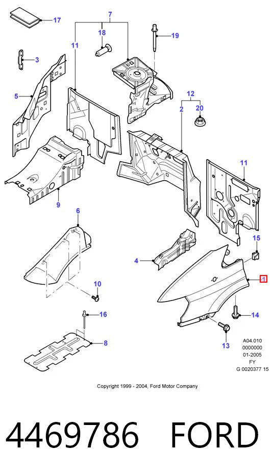 Błotnik przedni lewy do Ford Transit V V184/5