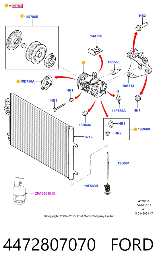 4472807070 Ford Sprężarka klimatyzacji