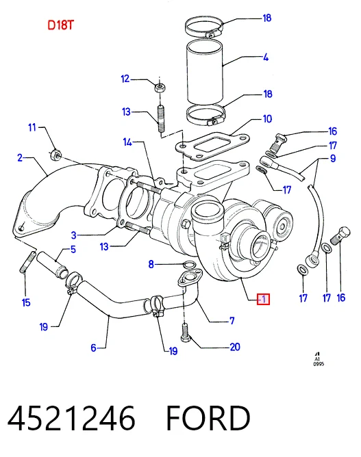 Turbina Ford Mondeo II sedana (BFP) (1996 - 2000) cena, od 88,53 USD