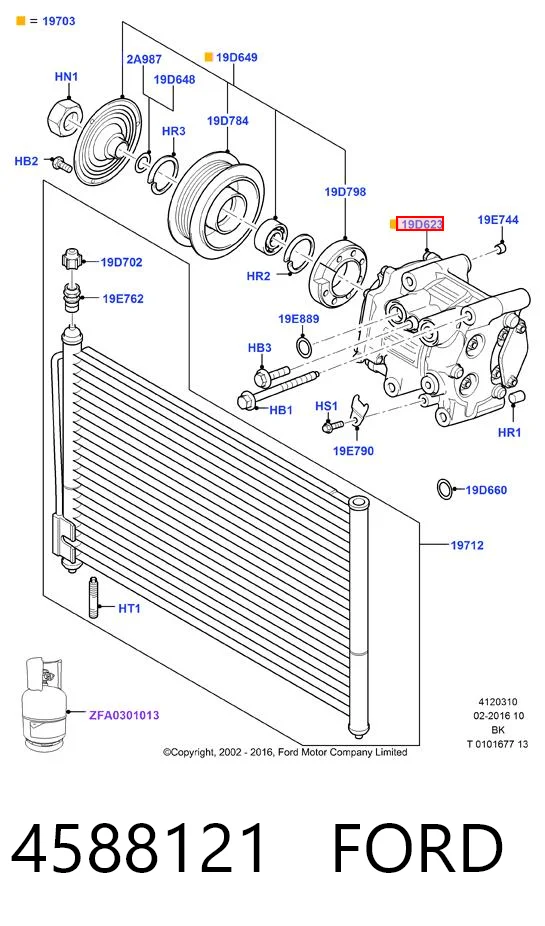 4588121 Ford Sprężarka klimatyzacji