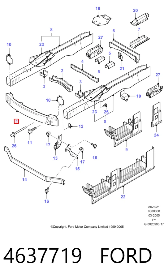  Wzmocnienie zderzaka przedniego Ford Transit 5