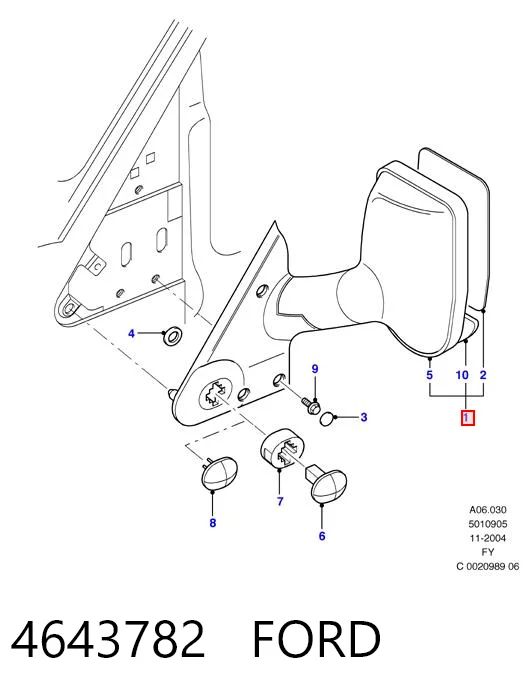 Do koszyka Lusterko wsteczne lewe Ford Transit VI V347/8