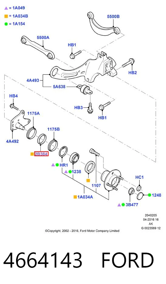 4664143 Ford Pierścień ABS