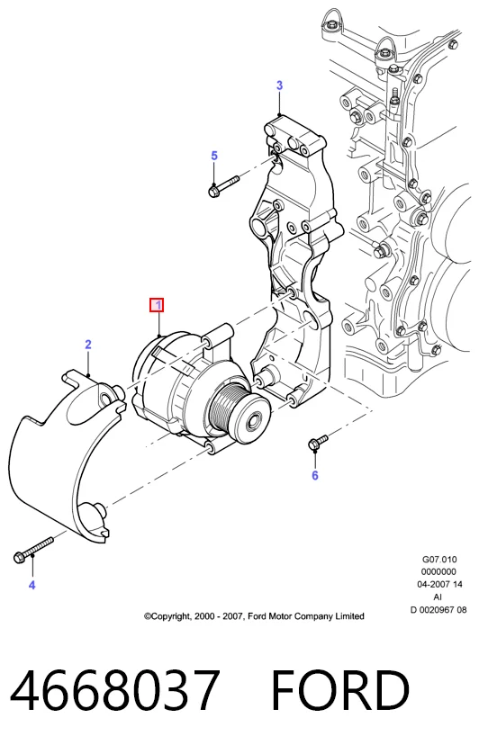 4668037 Ford Alternator