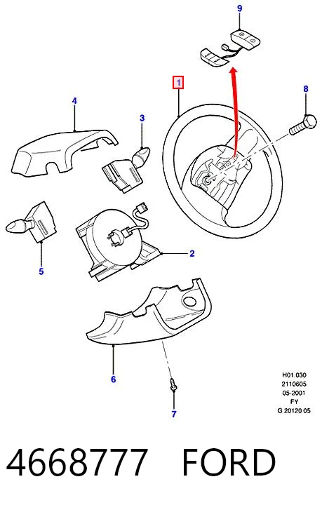 Kierownica Ford Transit V awangarda (V184/5) (2000 - 2006) cena, od 59,59 USD