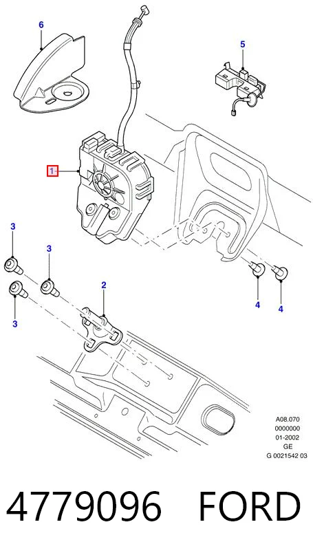 4779096 Ford Zamek klapy bagażnika (3/5 drzwi tylnych)