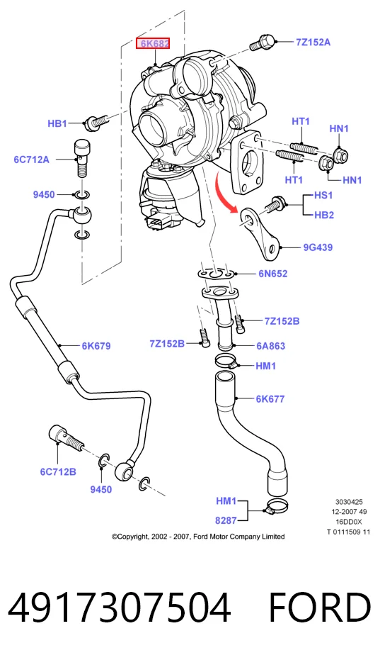 4917307504 Ford Turbina