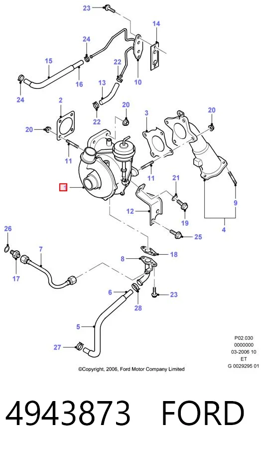 Turbina Ford Ranger ulec poprawie (ET) (2006 - 2011) cena, od 401,37 USD