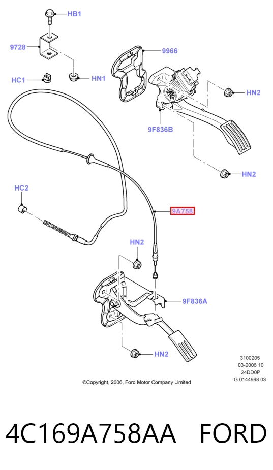 Linka gazu do Ford Transit V184/5