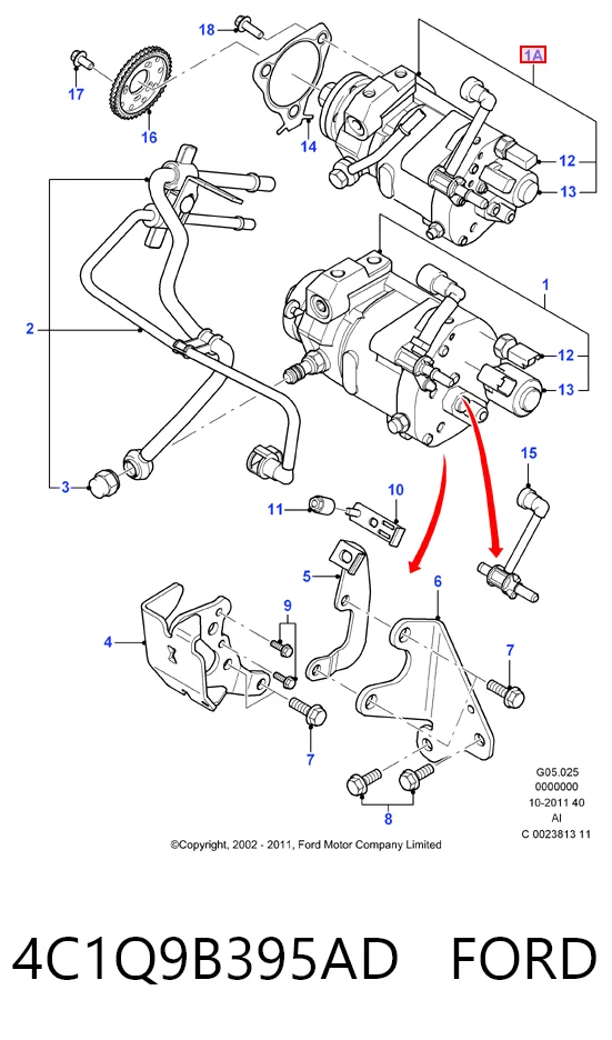 Pompa wtryskowa wysokiego ciśnienia Ford Mondeo III sedana (B4Y) (2000 - 2007) cena, od 270,71 USD