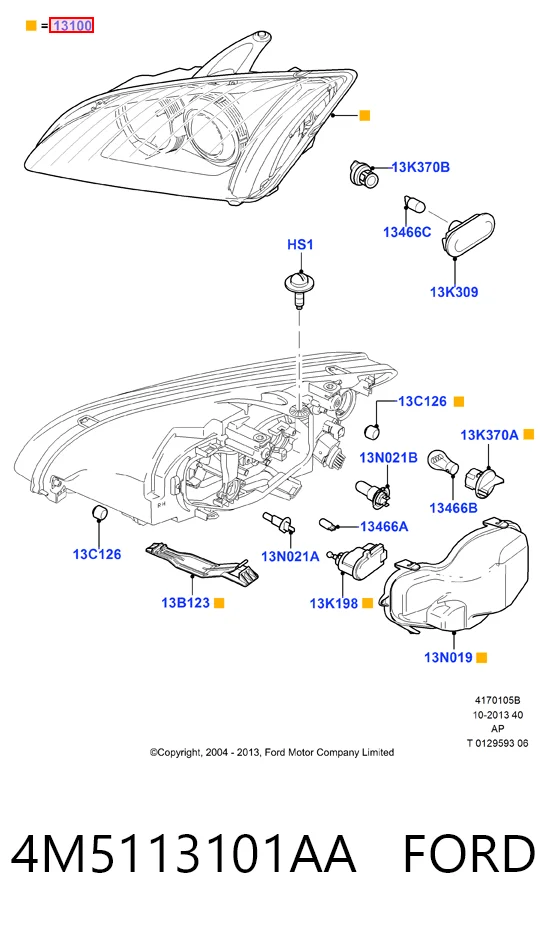Reflektor lewy Ford Focus II hatchback (DA, HCP, DP) (2004 - 2011) cena, od 52,57 USD