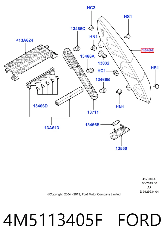  Lampa zespolona tylna lewa Ford Focus 2