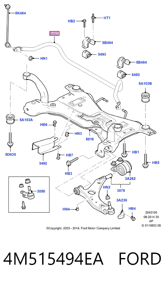Stabilizator przedni do Ford Kuga I CBV