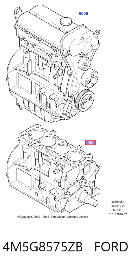 4M5G8575ZB Ford Termostat