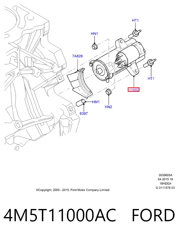 4M5T11000AC Ford