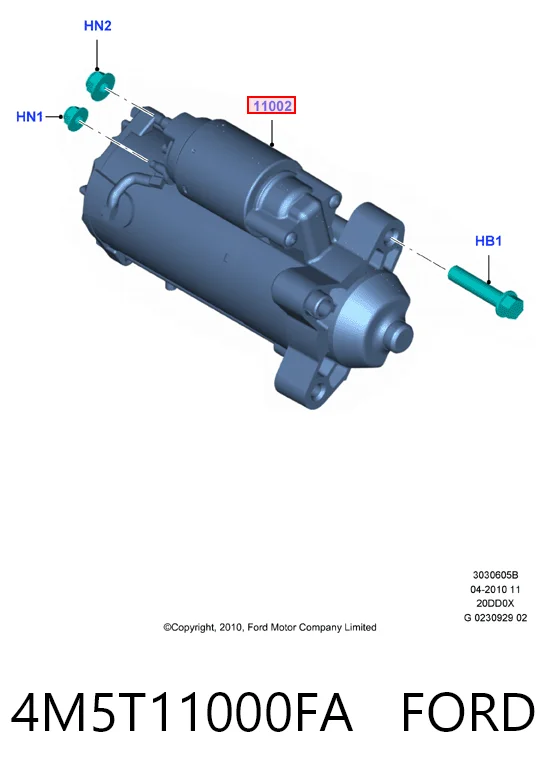 4M5T11000FA Ford Rozrusznik
