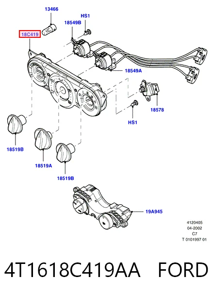 Sterownik trybów ogrzewania/klimatyzacji do Ford Focus I DNW