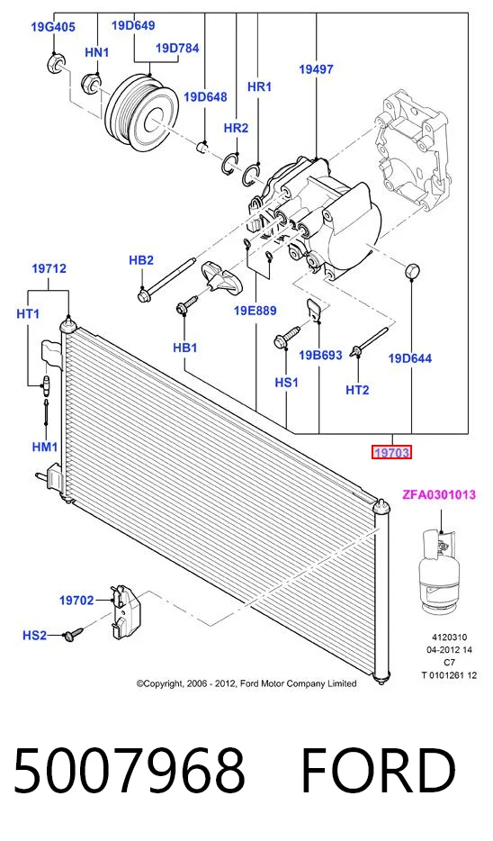 5007968 Ford Sprężarka klimatyzacji