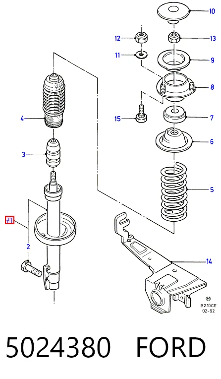  Amortyzator przedni Ford Scorpio 1