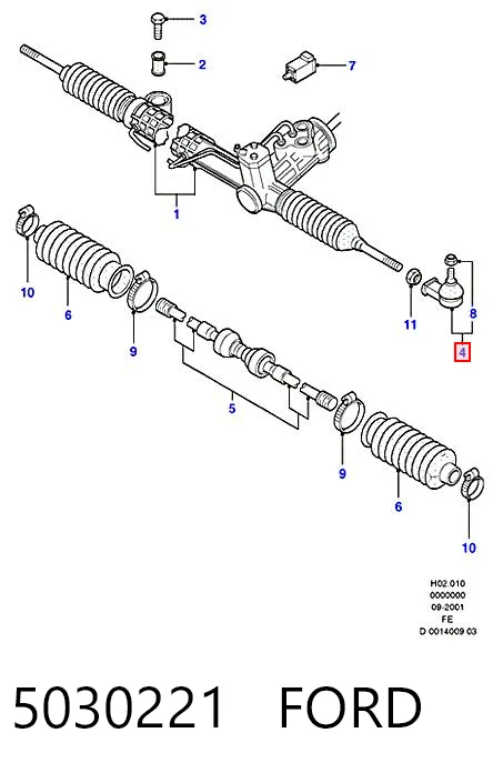 Końcówka drążka kierowniczego zewnętrzna Ford Scorpio II