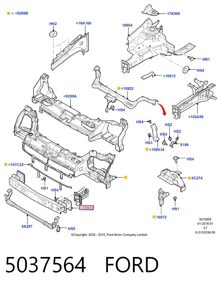 Wzmocnienie zderzaka przedniego Ford Connect awangarda (TC7) (2002 - 2013) cena, od 122,10 USD