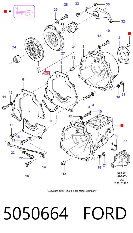  Zestaw sprzęgła (3 części) Ford Sierra 1