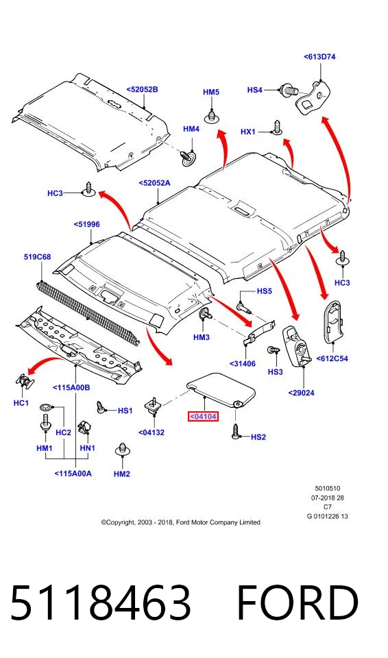 Osłona przeciwsłoneczna do Ford Connect  TC7