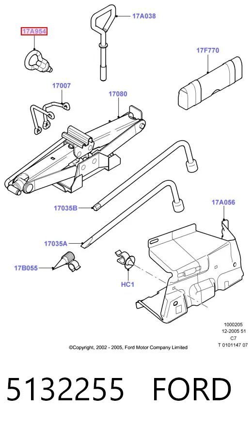 5132255 Ford Hak holowniczy