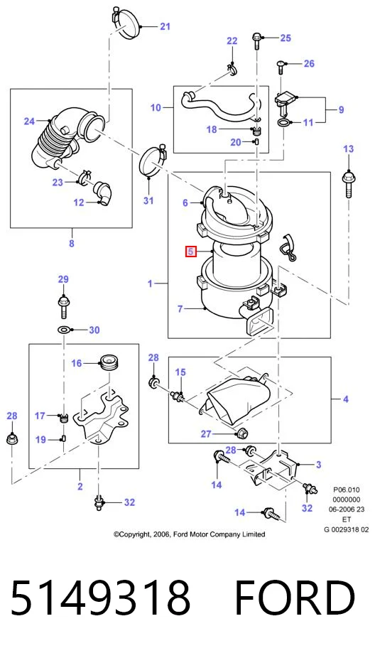 5149318 Ford Filtr powietrza