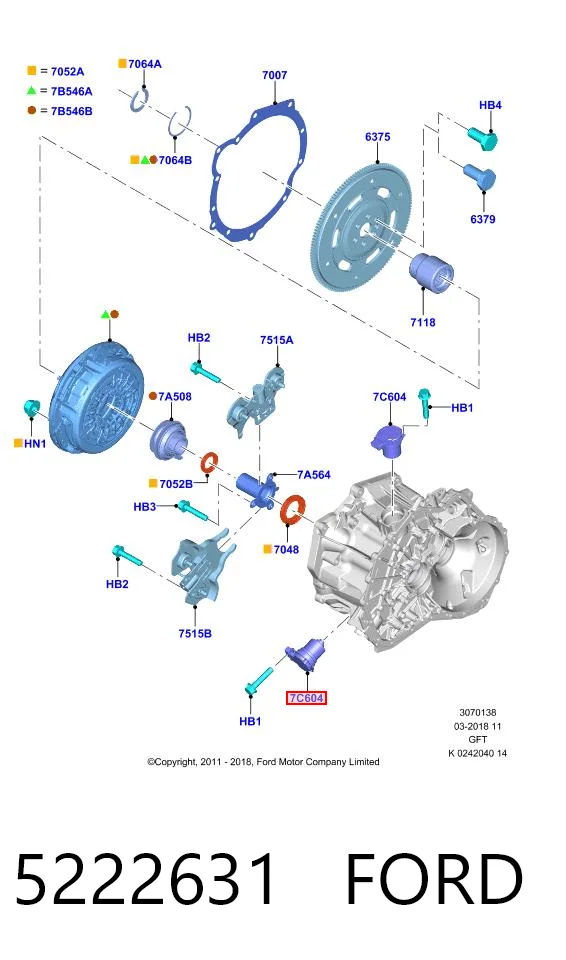 5222631 Ford Aktuator zmiany biegów