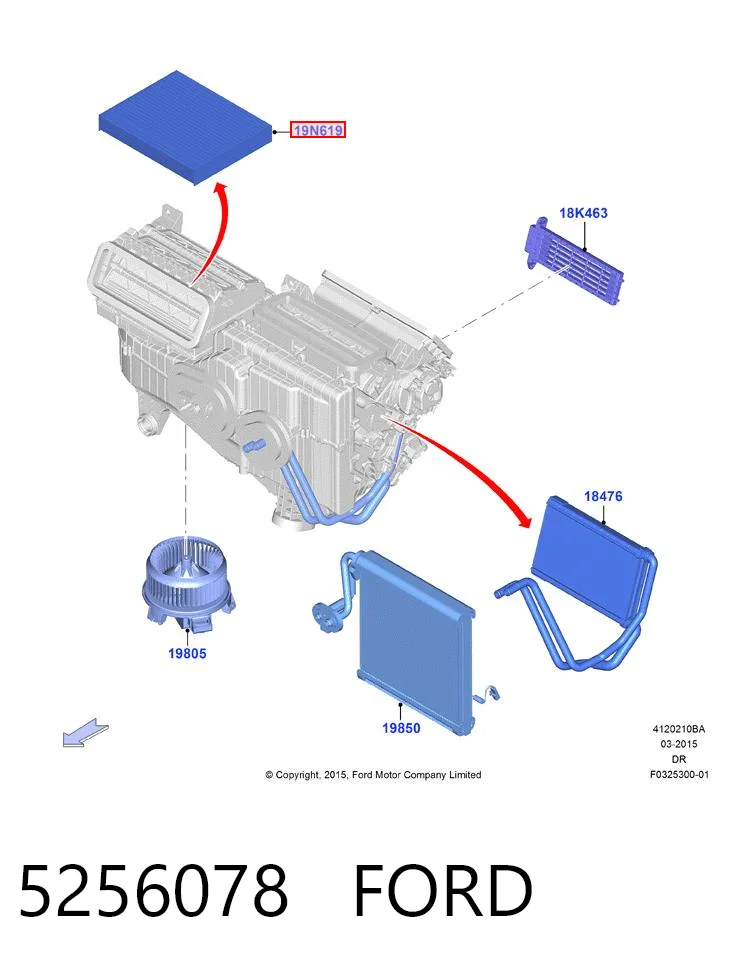 5256078 Ford Filtr kabiny