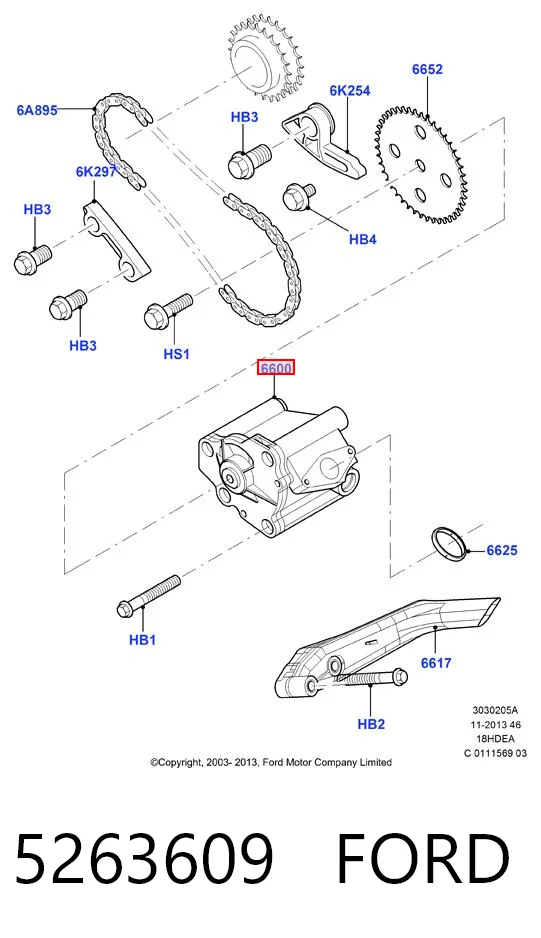 5263609 Ford Pompa oleju