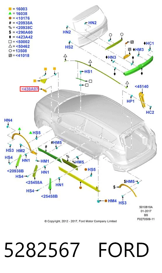 Błotnik przedni lewy Ford Kuga II