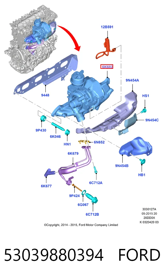 Turbina Ford Edge II SUV (CD539) (2014 - 2024) cena, od 324,45 USD