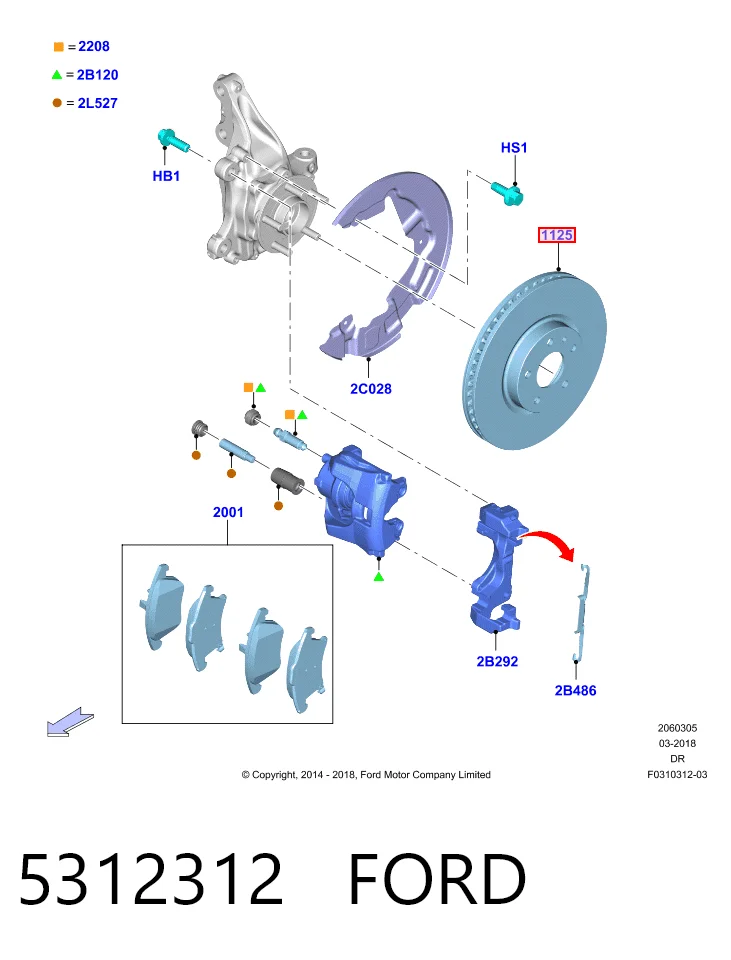 5312312 Ford Tarcza hamulcowa przednia