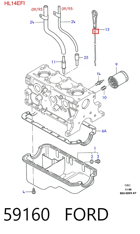 59160 Ford Czujnik ciśnienia oleju